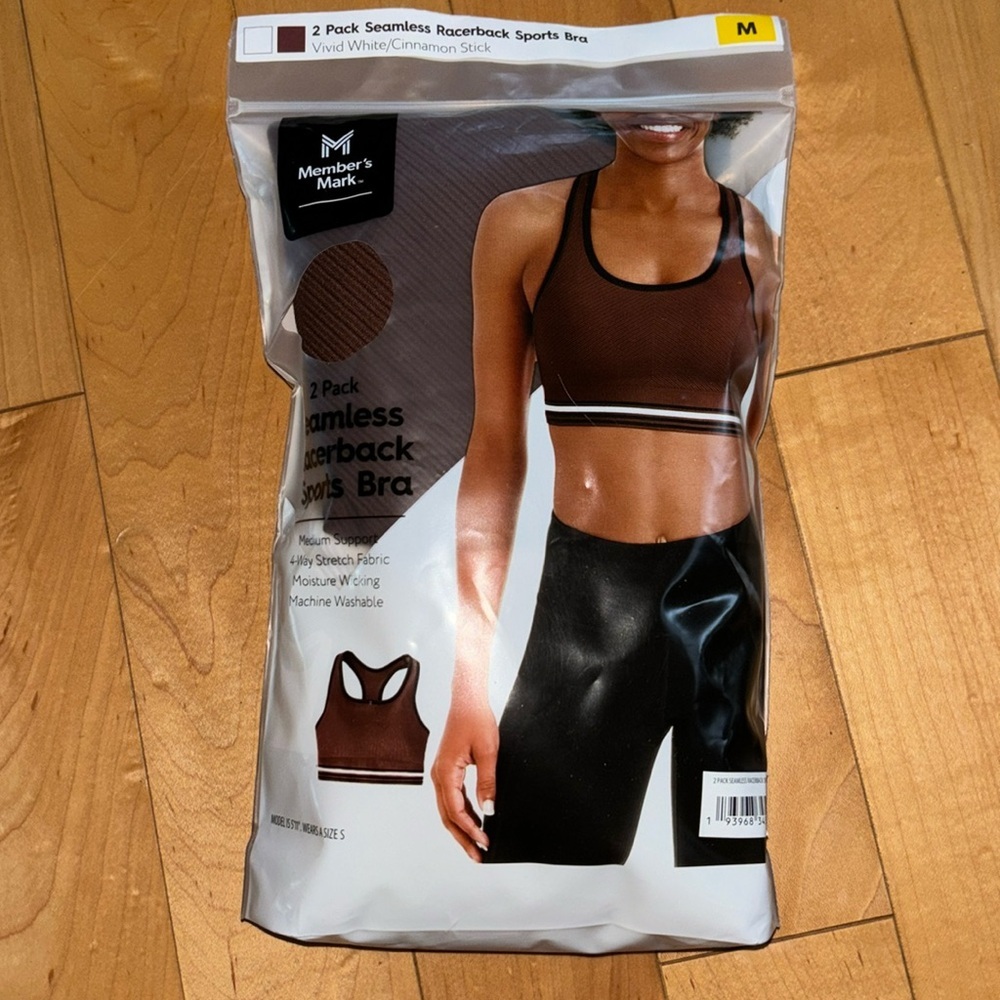 Member's Mark Ladies 2 Pack Seamless Racerback Sports Bras